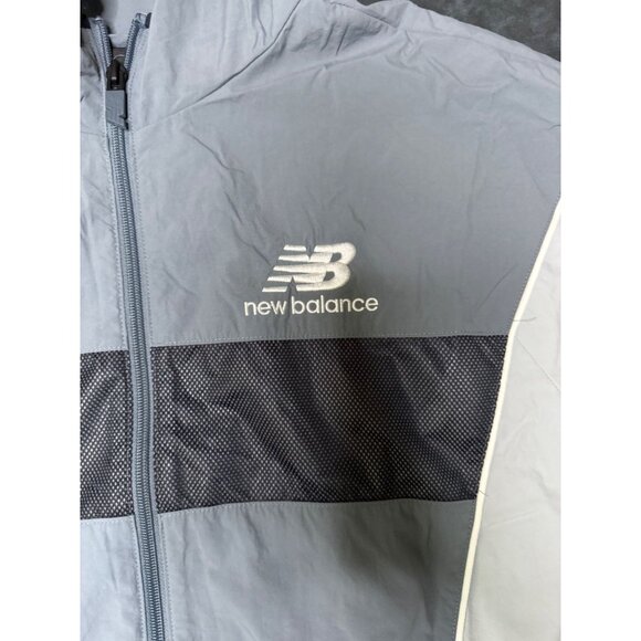 New Balance Athletics Ocean Grey Lightweight Windbreaker Size L - Picture 3 of 6